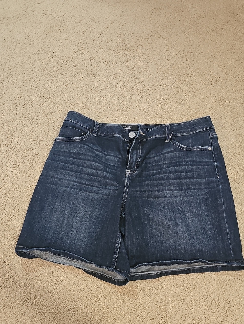 Simply Vera Vera Wang Dark Blue Denim Jean Shorts